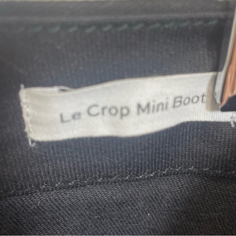 FRAME LE CROP MINI BOOT IN PEWTER MID RISE COATED DENIM JEANS SIZE 25 - Picture 7 of 11